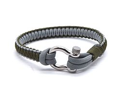 Cordell Szürke paracord karkötő Omega Slim