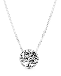 Pandora Ezüst nyaklánc életfával 397780CZ-45