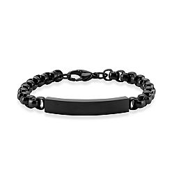 Troli Fekete acél karkötő VSB004B-PET