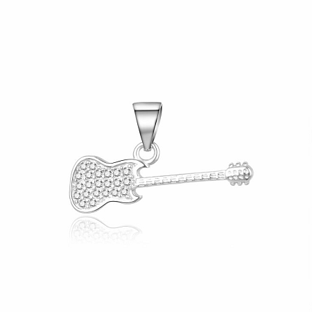 MOISS Stílusos ezüst gitár medál P0001147